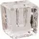 Candle Holder Cube Clear Mini Glass