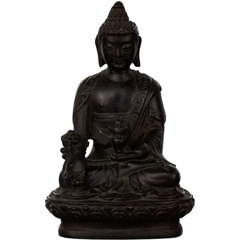 Statue Buddha Black Resin