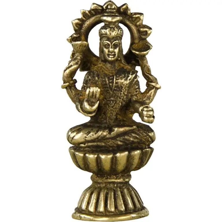 Mini Brass Statues Chakra Laksmi