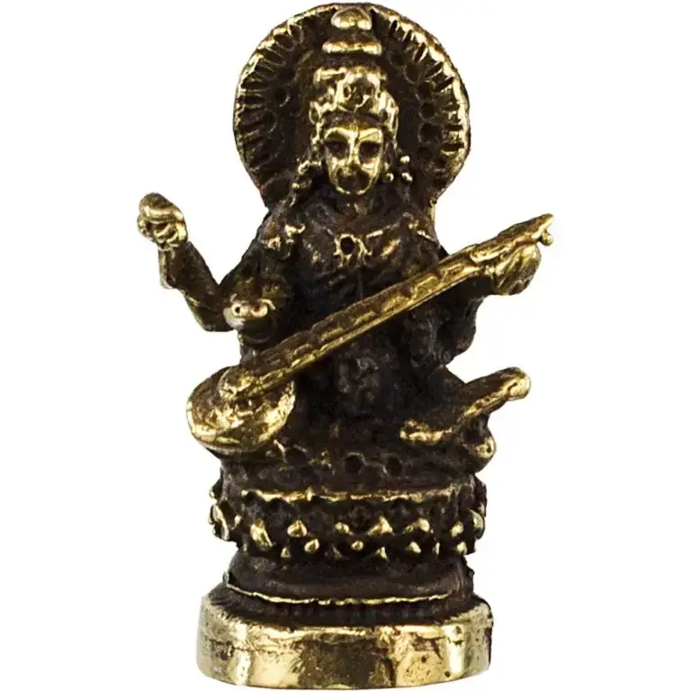 Mini Brass Statues Saraswati