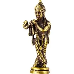 Mini Brass Figurine Krishna