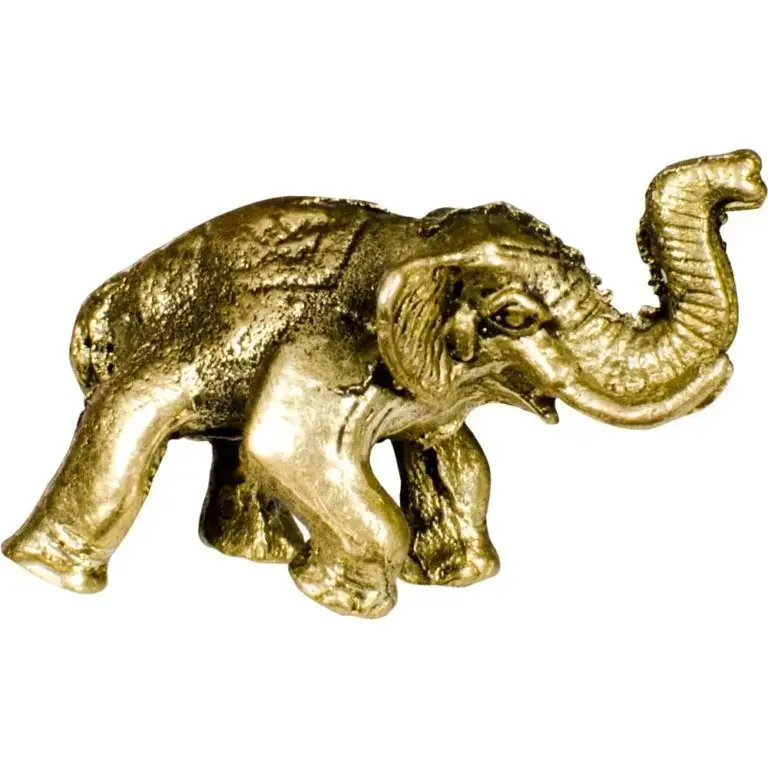 Mini Brass Figurines-Elephant Trunk Up