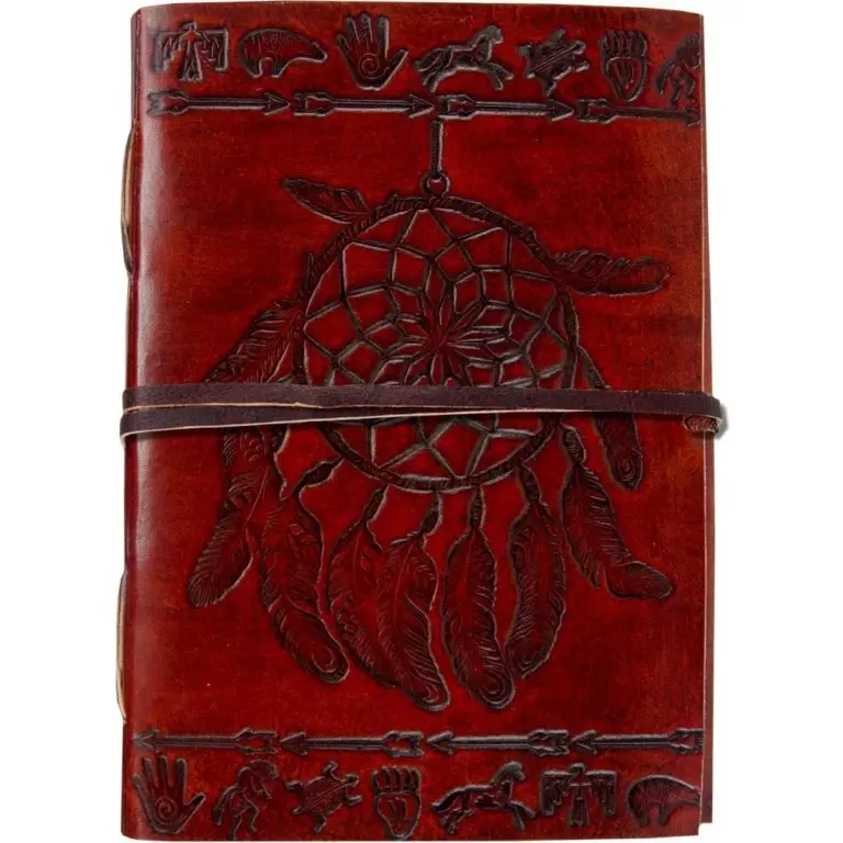 Journal Leather with Strap Dreamcatcher