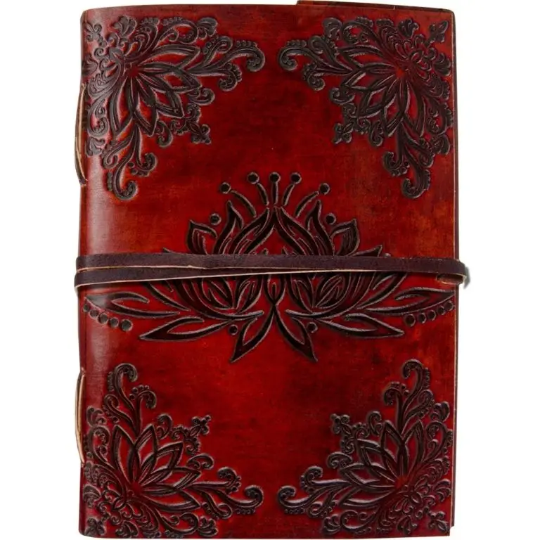 Journal Lotus Flower Leather with Strap