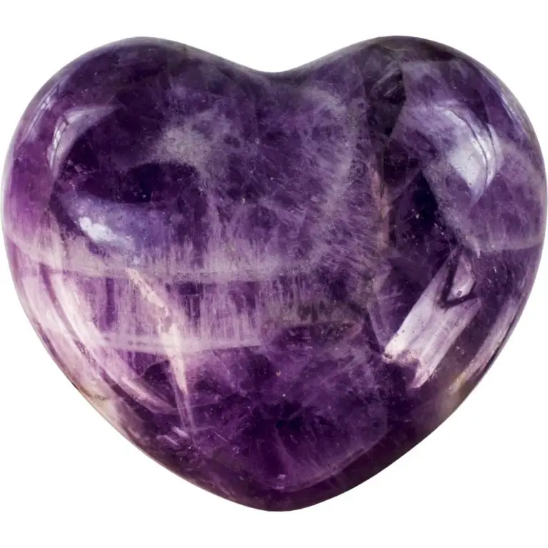Gemstone Puffed Heart Amethyst