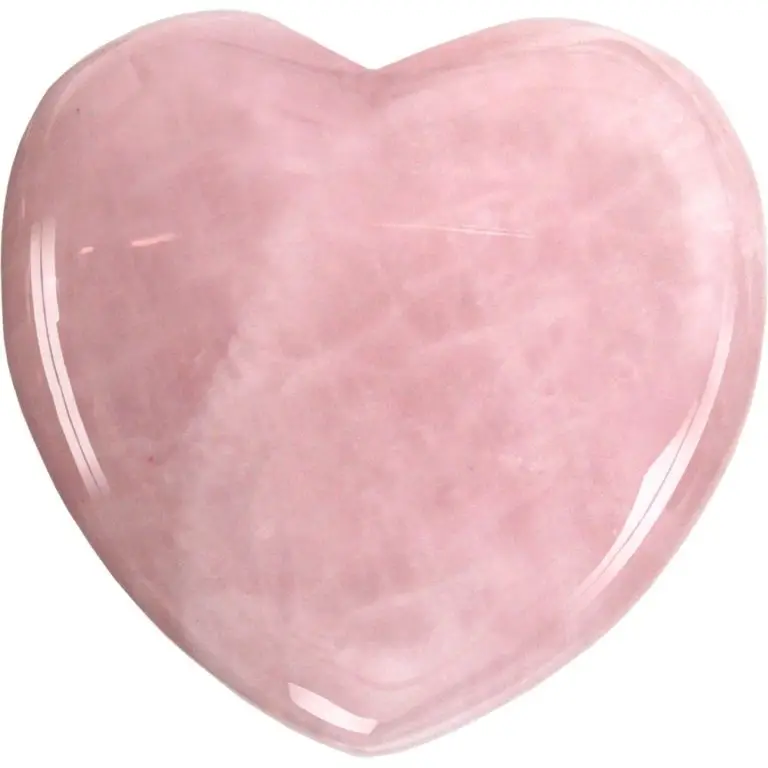 Gemstone Puffed Heart - Rose Quartz