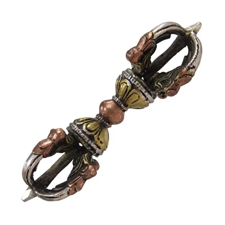 Ritual Tool 4.25-inch Double Dorje Brass & Copper