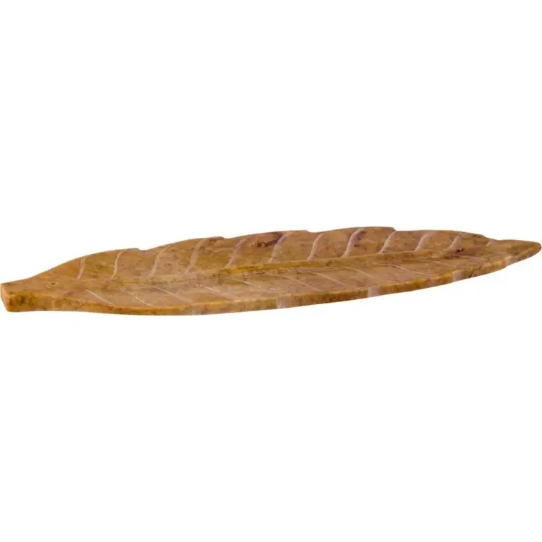 Carved Soapstone Leaf Incense Holder