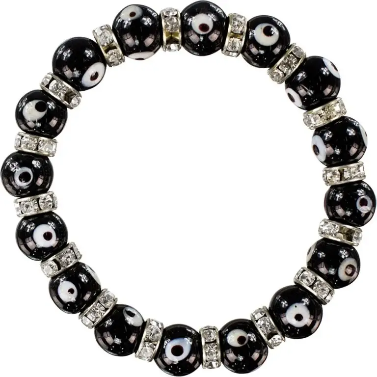 Bracelet Evil Eye Protection Glass Beads Black