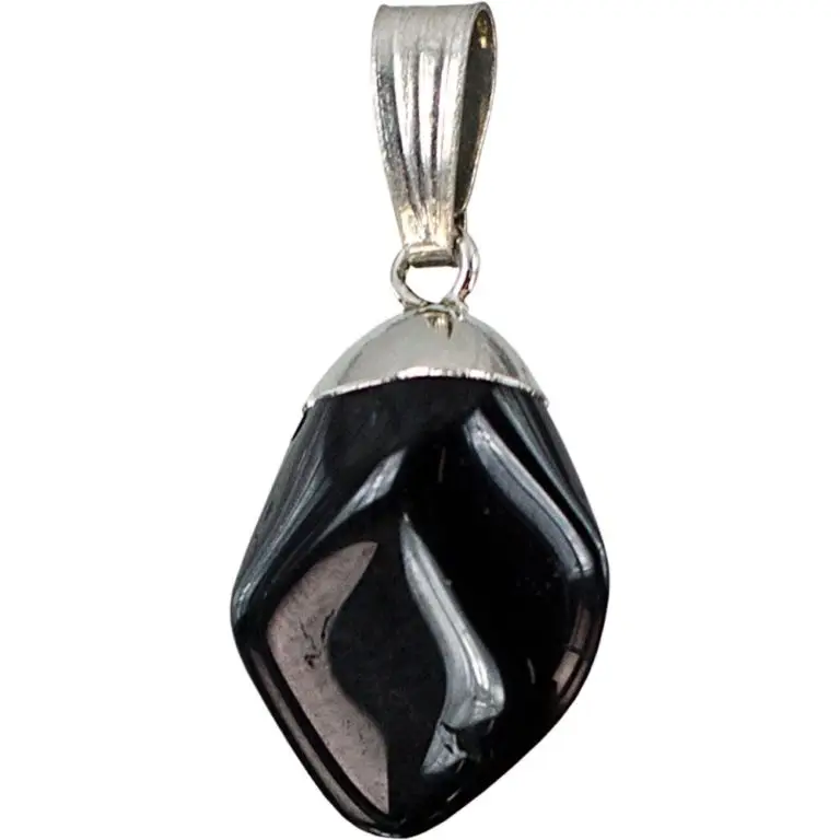 Tumbled Black Onyx Pendant