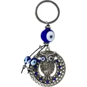 Evil Eye Talisman Key Ring Owl