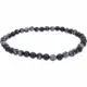 Energy Bracelet Round 4mm Snowflake Obsidian