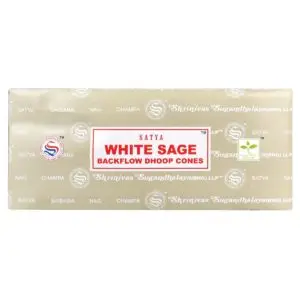 Backflow Incense Cones - Satya - White Sage
