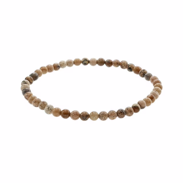 Energy Bracelet Round 4mm Picture Jasper