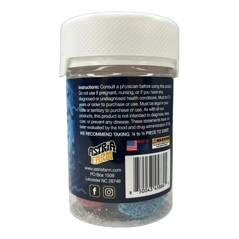 Astria Farm Delta 9 NANO Indica Gummies 200mg – 10ct/20mg