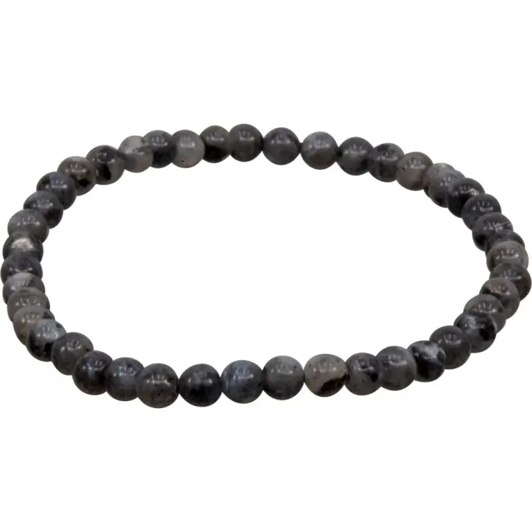 Energy Bracelet Round 4mm Black Labradorite