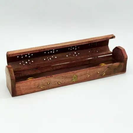 Buddha Inlay Incense Wooden Storage Box