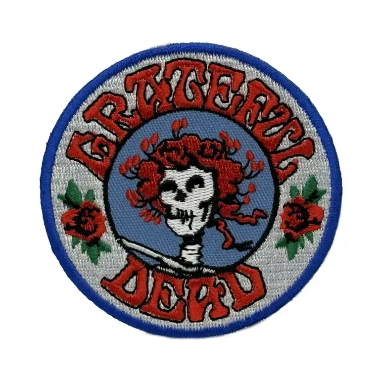 Skeleton and Roses Grateful Dead Iron-on Patch