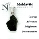 moldavite pendant Sterling Silver