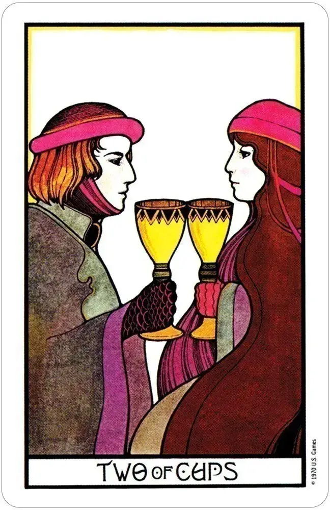 Aquarian Tarot - Two of Cups