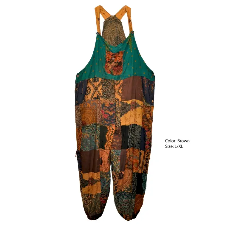 SizeInclude.PatchworkOveralls.Brown