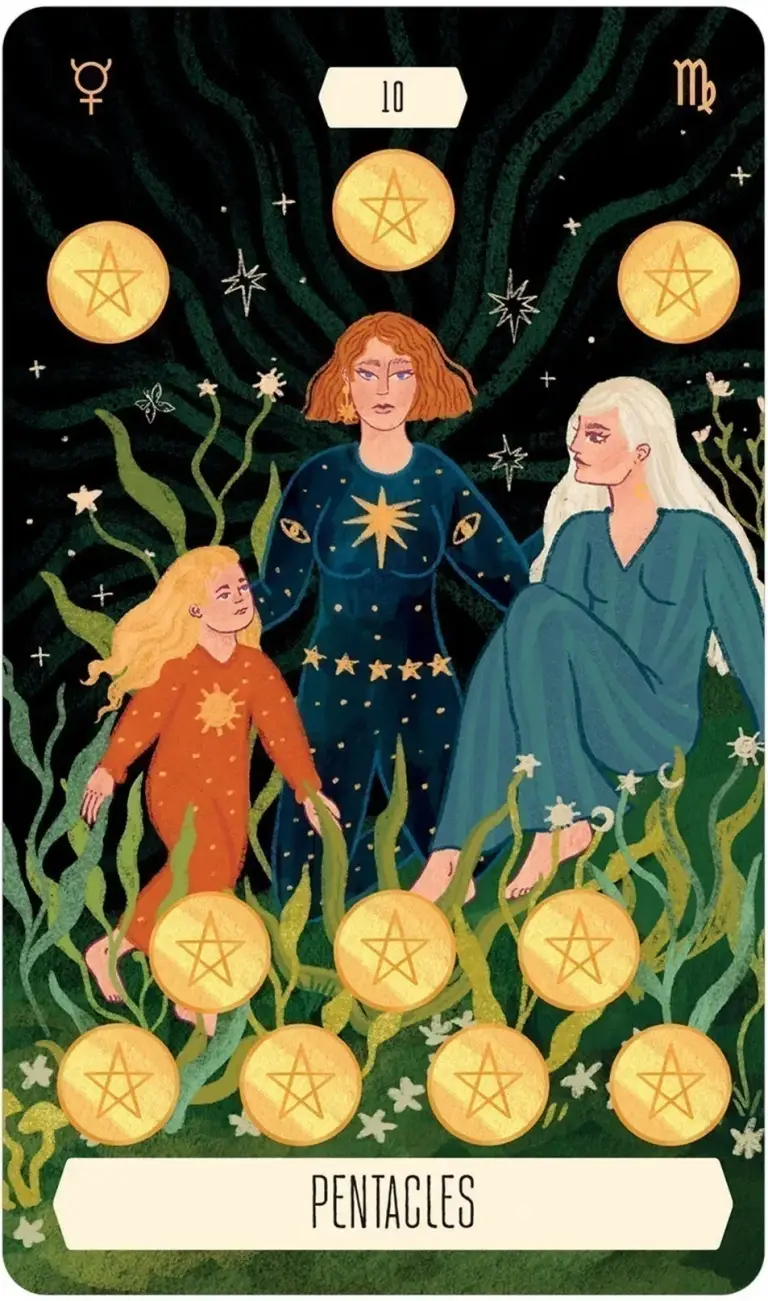 Zodiac Tarot - 10 of Pentacles