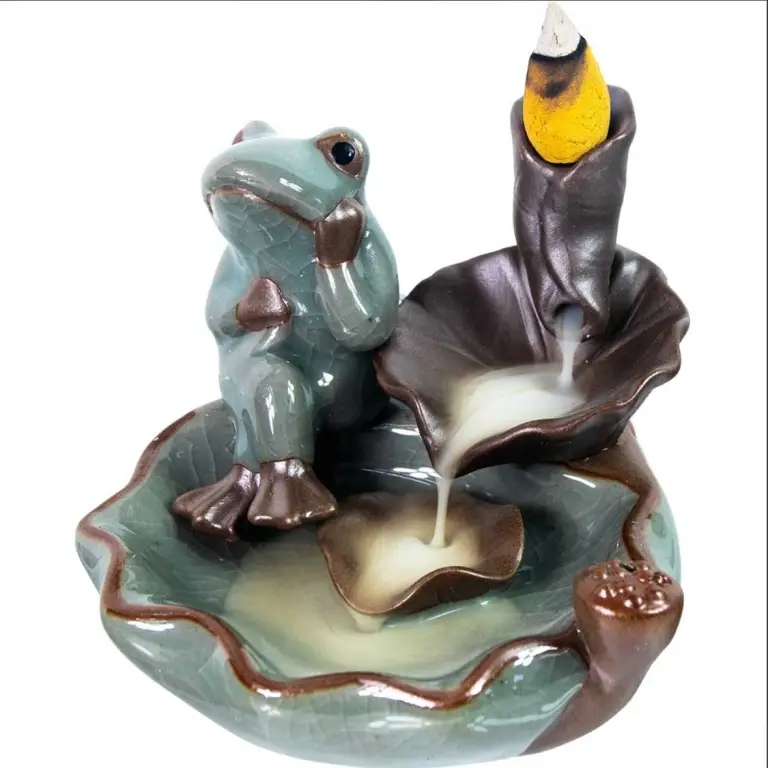 Frog Ceramic Backflow Incense Holder
