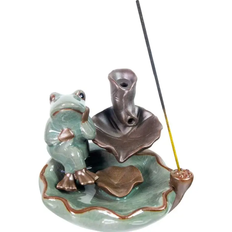 Frog Ceramic Backflow Incense Holder