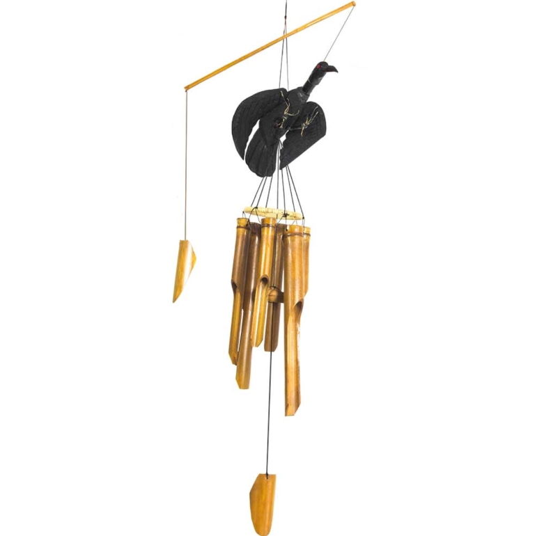 Raven Bamboo Windchime