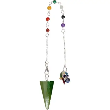 Green Aventurine Chakra Chain Pendulum