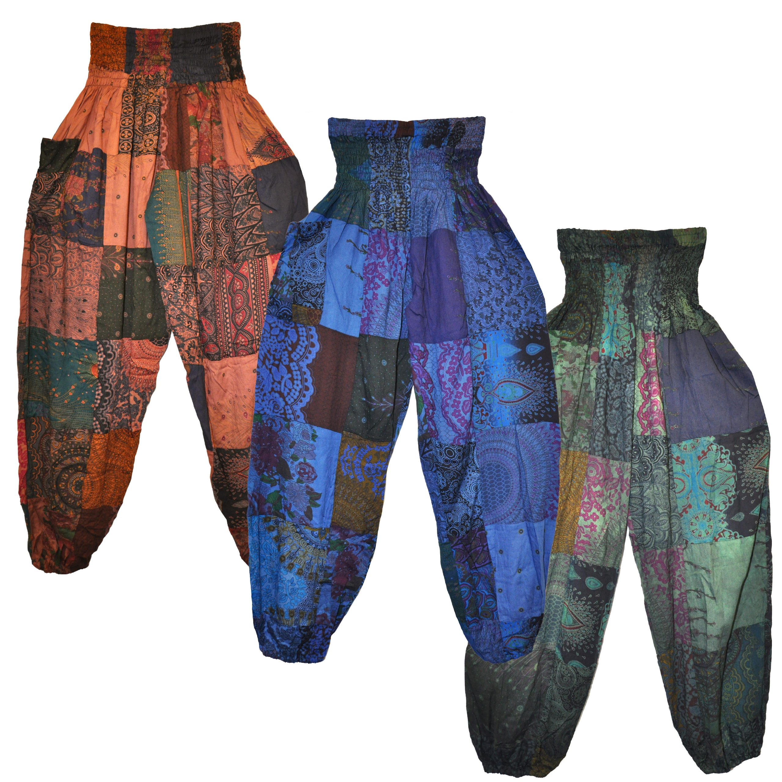 Patchwork Harem Pants